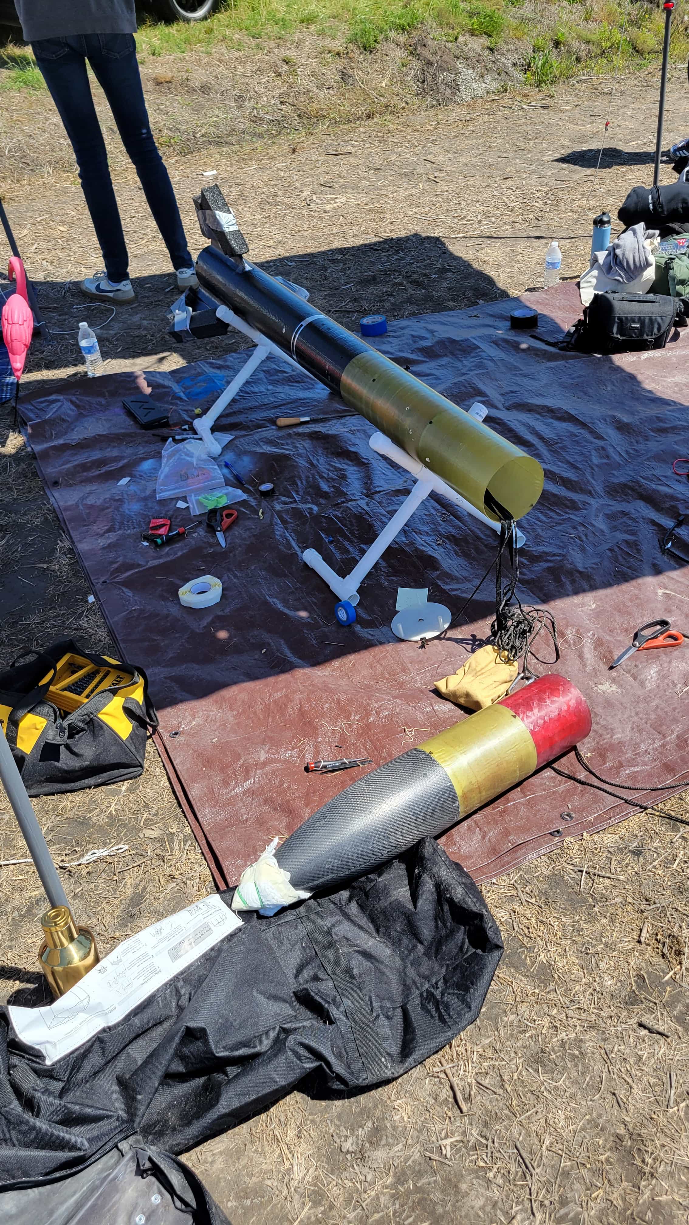 picture of the disassembled rocket