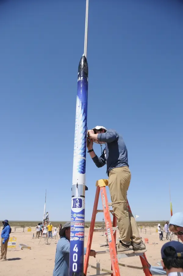 Arming Perseus on the launch rail