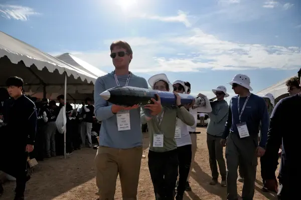 Carrying Perseus out to the pad